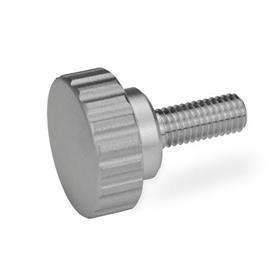GN 535 Stainless Steel Knurled Screws Finish: MT - Matte shot-blasted finish