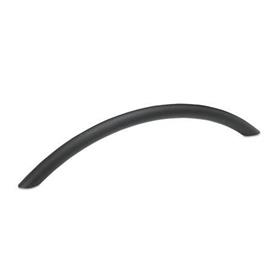 GN 424.1 Steel Arched Pull Handles, with Tapped Holes Finish: SW - Black, RAL 9005, textured finish