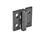 GN 235 Zinc Die-Cast Hinges, Adjustable Material: ZD - Zinc die-cast
Type: DH - With through holes and vertical slots
Finish: SW - Black, RAL 9005, textured finish