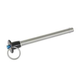  RP 200.1 Aluminum Ball Lock Pins, with Stainless Steel Shank, with Loss Protection Ring 