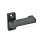 GN 702 Zinc Die-Cast Stop Latches, with 4 Indexing Positions Type: A - With screw-on flange
Color: SW - Black, RAL 9005, textured finish