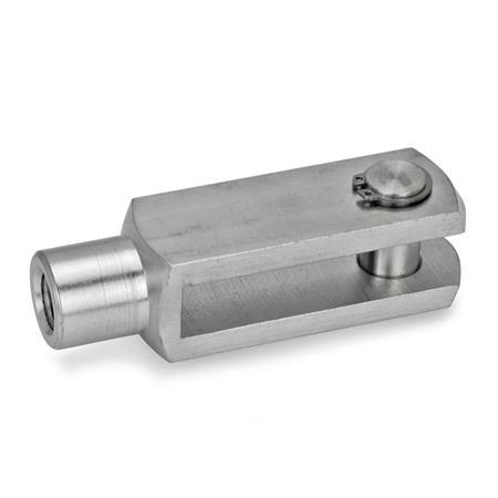 WN 751 Inch Size, Stainless Steel Clevis Fork Joints, with Circlip 