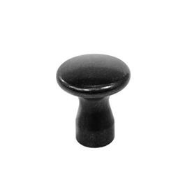 GN 75 Steel Mushroom Shaped Knobs, Blackened Finish, with Tapped Hole or Threaded Stud Type: D - With tapped hole