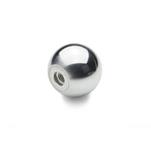 Steel or Aluminum Ball Knobs, with Tapped Hole or Blind Bore
