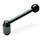 GN 312 Steel Safety Adjustable Levers, Tapped Type, Push to Engage Type: E - Angled lever