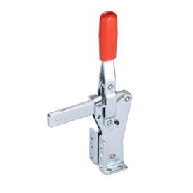 GN 812.1 Steel Vertical Acting Toggle Clamps, with Dual Flanged Mounting Base Type: EVF - Solid bar version, with weldable clasp