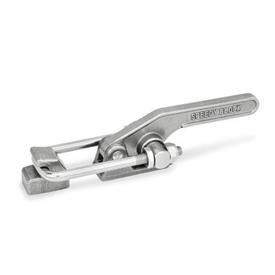 GN 852 Stainless Steel Heavy Duty Latch Type Toggle Clamps Material: NI - Stainless steel<br />Type: T2S - Weldable, with U-bolt latch, with catch