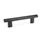 GN 366 Aluminum Oval Tubular Handles, Plastic Handle Legs Finish: SW - Black, RAL 9005, textured finish