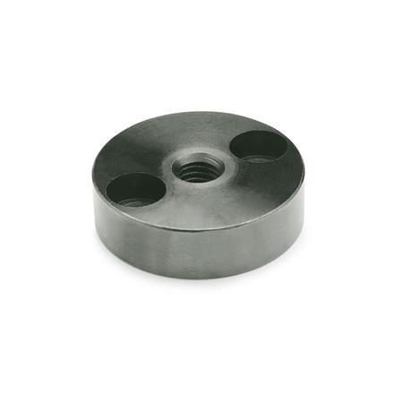 GN 349 Steel Threaded Mounting Plates, for Leveling Feet 