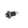 GN 313 Steel Spring Bolts, Plunger Pin Retracted in Normal Position Type: DK - Without knob, with lock nut
Identification no.: 1 - Pin without internal thread