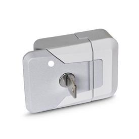 GN 936 Zinc Die-Cast Slam Latches / Slam Locks Type: SCL - Lockable (Keyed alike)<br />Color: SR - Silver, RAL 9006, textured finish