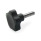 EN 5337.4 Plastic Solid Five-Lobed Knobs, with Steel / Stainless Steel Threaded Stud Stud material: NI - Stainless steel