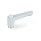 GN 304.1 Zinc Die-Cast Straight Adjustable Levers, with Push Button, Tapped or Plain Bore Type, with Stainless Steel Components Lever color: SR - Silver, RAL 9006, textured finish
Push button color: G - Gray, RAL 7035