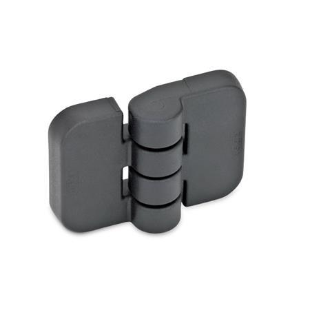 EN 158 Technopolymer Plastic Hinge Type: A - 2x2 tapped inserts