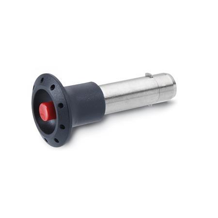 GN 114.3 Plastic Rapid Release Pins, with Stainless Steel Shank 