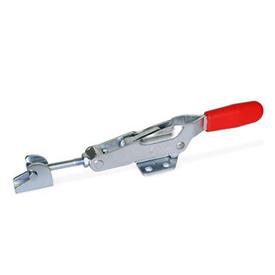GN 850.1 Steel Latch Type Toggle Clamps, with Horizontal Mounting Base Type: TT - With draw axle, with catch, with T-head latch bolt