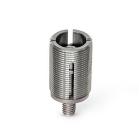 GN 355.2 Elément de mise à niveau en inox, avec rondelle articulée pivotante 