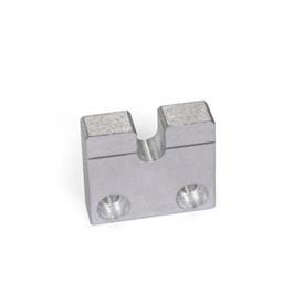 GN 828 Aluminum Bearing Blocks, for Adjusting Screws GN 827 Type: UB - With slot, mounting from the front