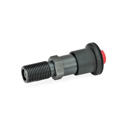 GN 414.1 Steel Safety Lock Indexing Plungers, with Push Button Click-Type Lock Material: ST - Steel
Type: A - Without lock nut