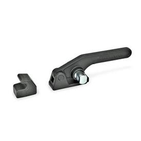 GN 852 Steel Heavy Duty Latch Type Toggle Clamps Type: TS - Weldable, without U-bolt latch, with catch