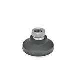 Stainless Steel Leveling Feet, Plastic Base, Tapped Socket Type, with or without Rubber Pad