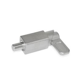GN 722.1 Stainless Steel Cam Action Spring Latches, Lock-Out, Weldable Type: A - Square, latch with rivet, fixed