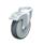  LER-TPA Roulettes pivotantes en acier à usage léger, avec raccord de trou de boulon, roues en caoutchouc thermoplastique Type: K-FI-FK - Roulement à billes avec frein stop-fix, avec protection de la bande de roulement