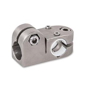 GN 191.1 Inox, noix de serrage avec embase pour actionneur linéaire 