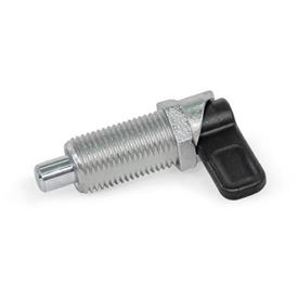 GN 612.8 Zinc Die-Cast Cam Action Indexing Plungers, Lock-Out Type: A - Without lock nut