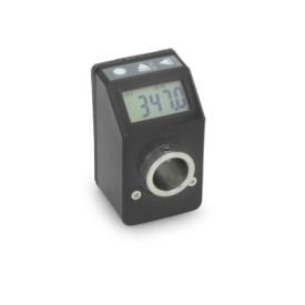 EN 9054 Plastic Digital Position Indicators, Electronic, 5 Digits LCD Display Color: SG - Black-gray, RAL 7021, shiny finish