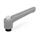 WN 303 Manettes indexables en plastique, à alésage taraudé ou borgne avec composants en acier, avec bouton-poussoir Couleur de la poignée: GS - Gris, RAL 7035, finition texturée
Push Button Color: G - Gris, RAL 7035