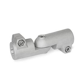 GN 286 Aluminum Swivel Clamp Connector Joints Type: S - Stepless adjustment<br />Finish: BL - Plain, Matte shot-blasted finish