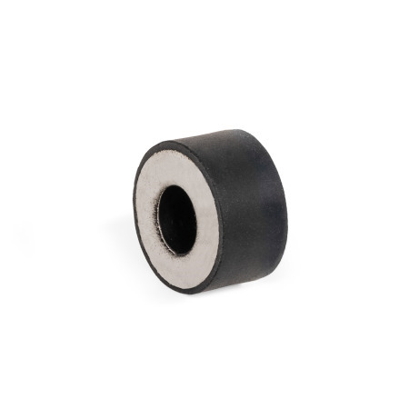 Vibration Isolation Mounts GN 451: Rubber, Cylindrical Type, with Stainless Steel Components, with Through Hole and Cover Plate on Both Sides