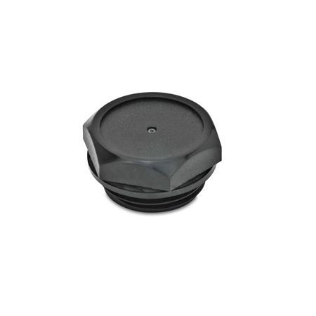 EN 745.2 Plastic Threaded Plugs, with O-Ring Identification no.: 1 - Without vent hole