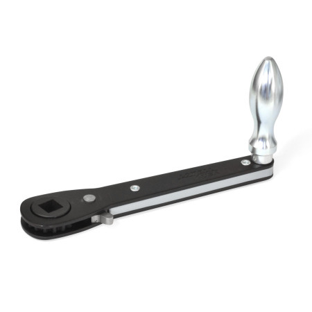 Ratcheting Crank Handles  LR 318: Steel, with Revolving Handle, with Square