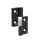 GN 337 Bisagras desmontables de zinc fundido a presión, con orificios avellanados Material: ZD - Zinc fundido a presión
Acabado: SW - Negro, RAL 9005, acabado texturizado
Identificación núm.: 1 - (Perno) de soporte fijo derecho