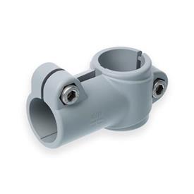 EN 192.9 Plastic T-Angle Connector Clamps Color: G - Gray, RAL 7040, matte finish