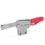 Stainless Steel Horizontal Acting Toggle Clamps, with Safety Hook, with Vertical Mounting Base
