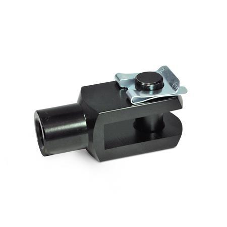 GN 751 Metric Size, Aluminum Clevis Fork Joint, With Shaft Safety Retaining Clip Material: AL - Aluminum
Type: SL - Pin with SL circlip