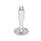 GN 41 Metric Thread, Stainless Steel Leveling Feet, Tapped Socket or Threaded Stud Type Type (Base): B0 - Without rubber pad / cap, with 2 mounting holes
Version (Stud / Socket): W - With adjustable sleeve, covered thread, wrench flat at the bottom