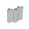 GN 237 Zinc Die-Cast Hinges, Vertically Extended Material: ZD - Zinc die-cast
Type: C - 2x3 Threaded studs
Finish: SR - Silver, RAL 9006, textured finish
