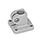 GN 162 Aluminum Base Plate Connector Clamps, with 4 Mounting Holes Finish: BL - Plain, Matte shot-blasted finish