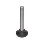 Stainless Steel Leveling Feet, Plastic Base, Fixed Threaded Stud Type