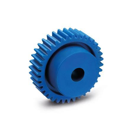 EN 7802 Plastic Spur Gears, Pressure Angle 20°, Module 2 Color: VDB - Visually detectable
Tooth count z: ≥ 31