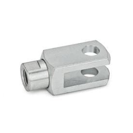 GN 751.1 Steel Clevis Fork Joints, with Rotating Shaft Type: A - Without pin