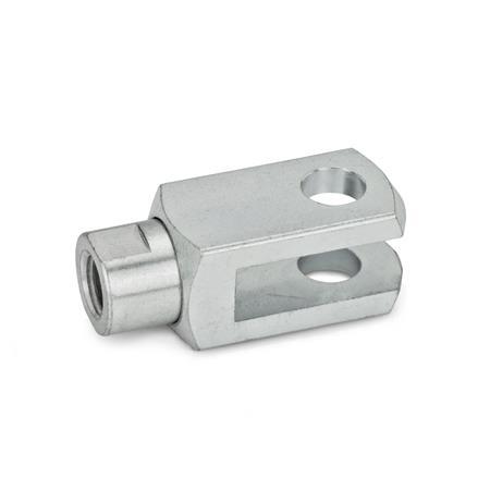 GN 751.1 Steel Clevis Fork Joints, With Rotating Shaft | JW Winco ...