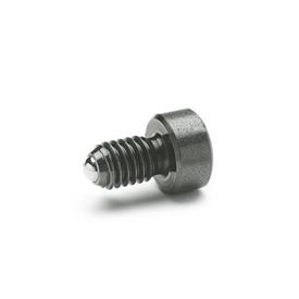GN 815.1 Steel Ball Plungers, with Internal Hex Head Type: ST - Steel, standard spring load