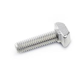 GN 505.5 Stainless Steel Serrated T-Slot Bolts, for Aluminum Profiles 