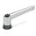 GN 300.4 Zinc Die-Cast Adjustable Levers, Tapped Type, with Steel Components, with Increased Clamping Force Color: CR - Chrome plated finish