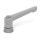 GN 300.7 Zinc Die-Cast Adjustable Levers, Tapped Type, with Stainless Steel Components, with Increased Clamping Force Color: SR - Silver, RAL 9006, textured finish